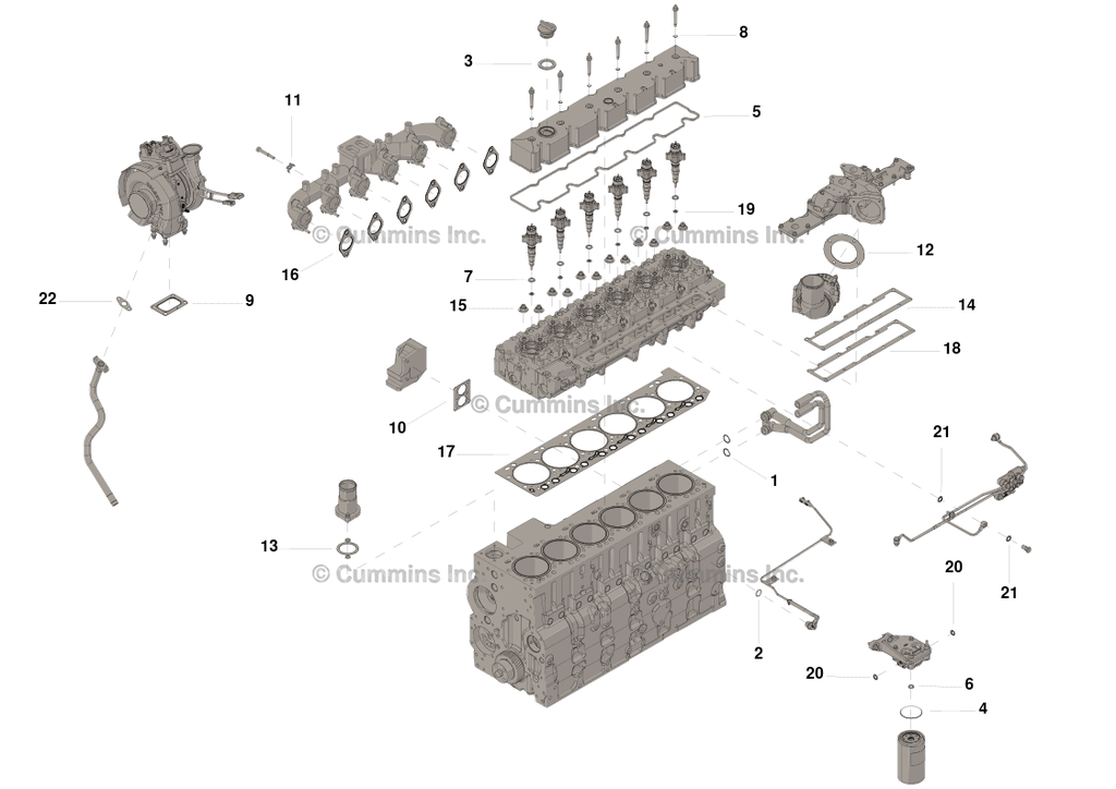 JUEGO DE JUNTA SUPERIOR C8.3 + 0.50 MM