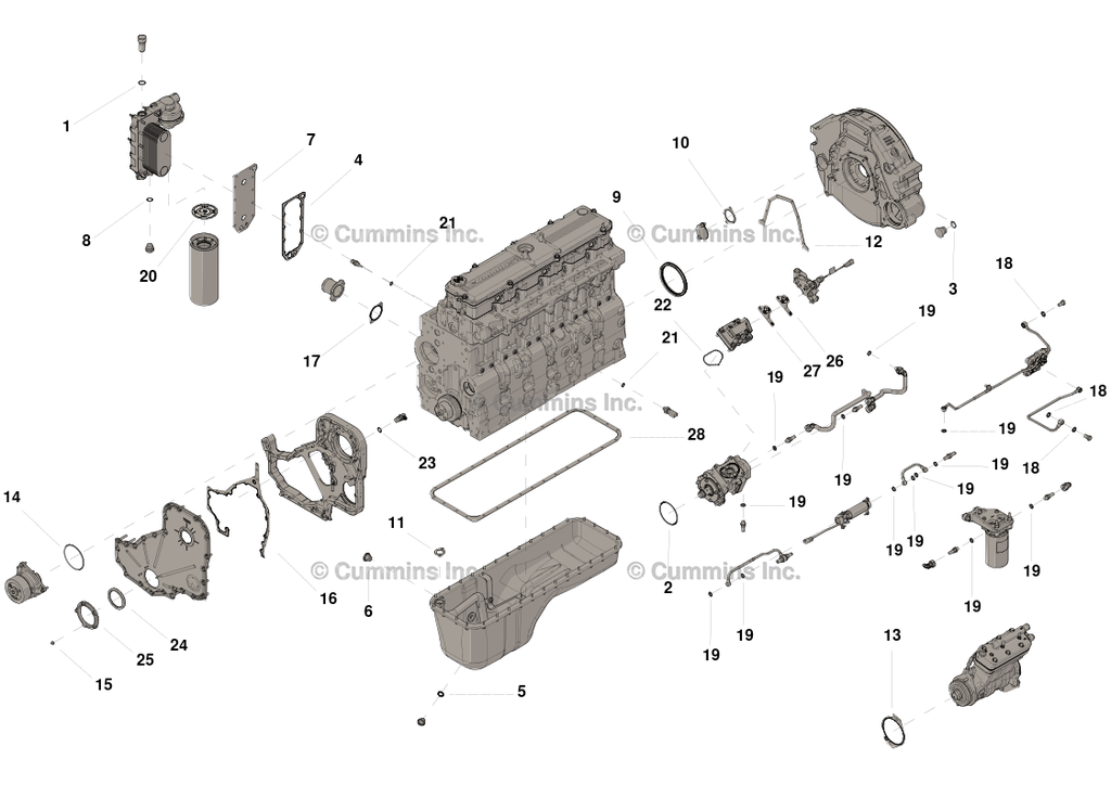 JUEGO DE JUNTAS INFERIOR ISC/QSC (4089759) C/JC