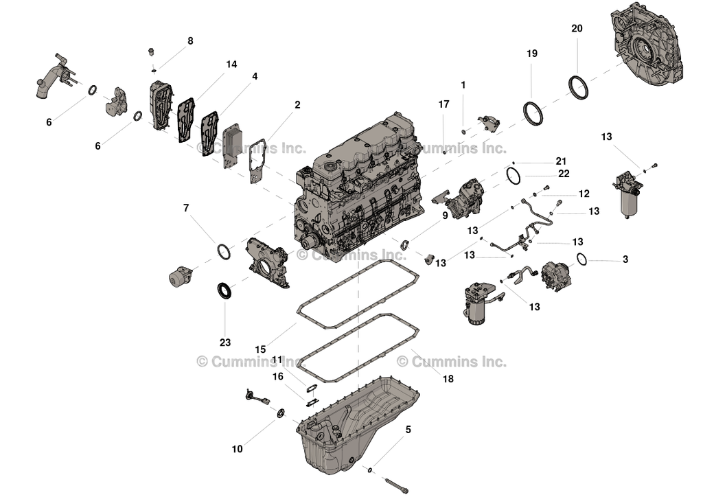JUEGO DE JUNTAS INFERIOR QSB/ISD