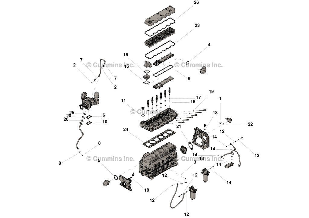 JUEGO DE JUNTAS SUPERIOR QSB 6.7 / ISD 6.7