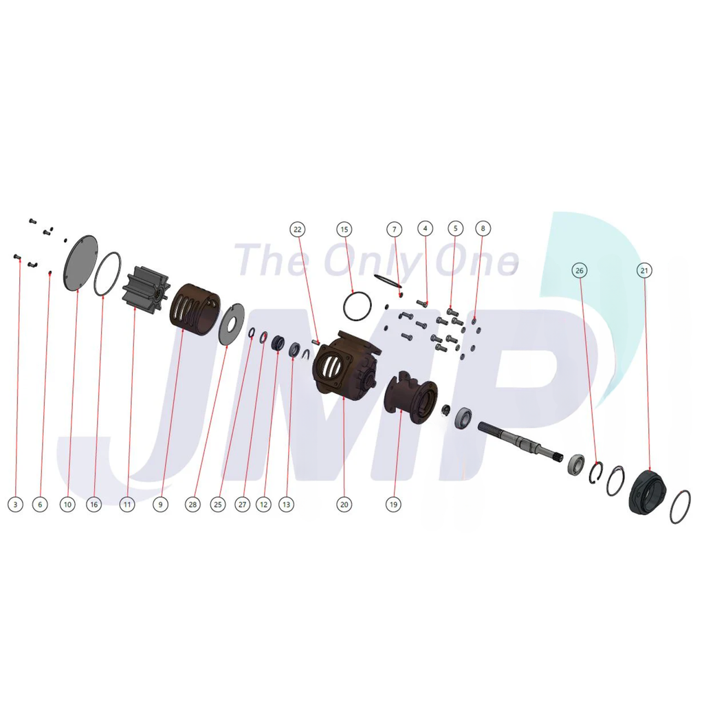 KIT DE REPARACION MAYOR BOMBA AGUA SALADA QSK19