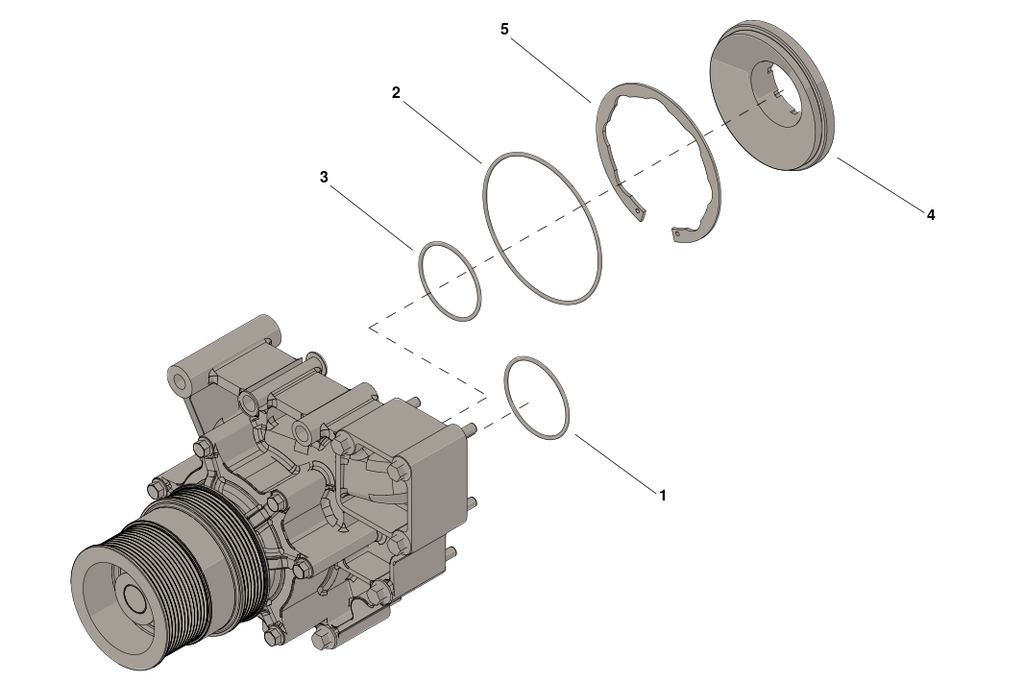 KIT REPARACIÓN BOMBA AGUA ISX - QSX