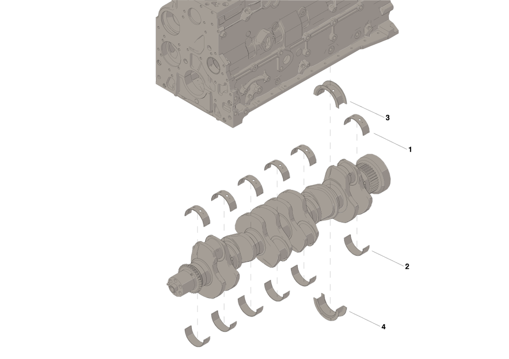 SET COJINETE BANCADA ISB (2 AXIALES) = 4955352+3978824