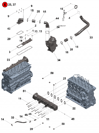 [493330500] KIT DE JUNTAS AFTERCOOLER QSM11 DM