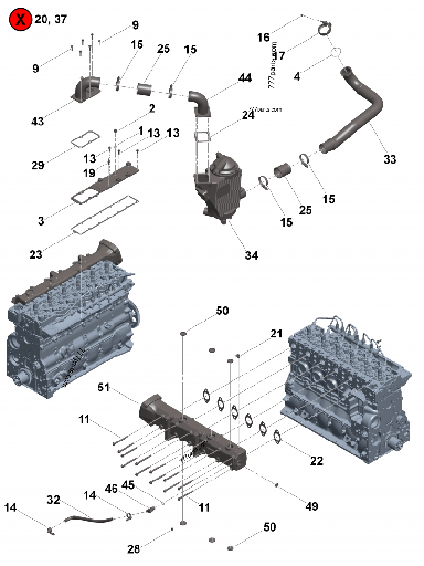 [493330500] KIT DE JUNTAS AFTERCOOLER QSM11 DM