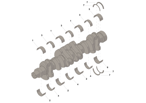 [380126000] SET COJINETES BANCADA NT855 STD USA